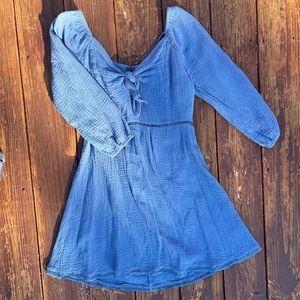 babydoll dress with tie front